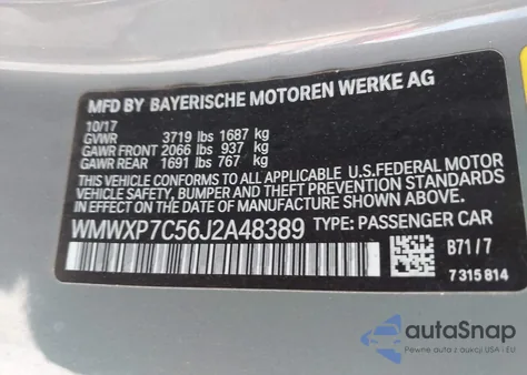 2018 Mini Hardtop Cooper S from USA, damaged, VIN WMWXP7C56J2A48389